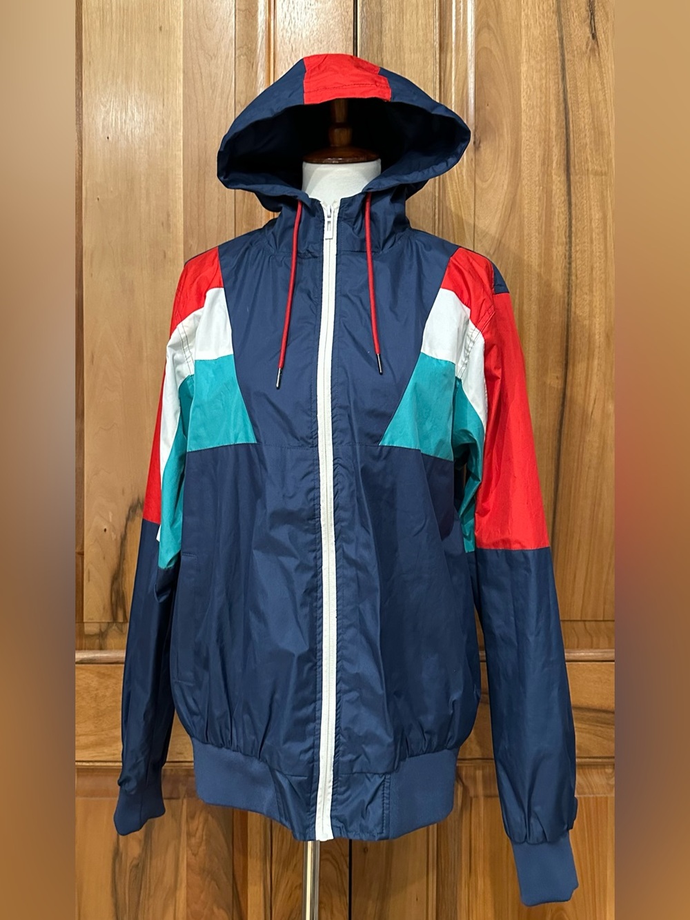 Encrypted Supply Company VTG-80s-Inspired Color-Block Windbreaker/Jacket VGUC, M